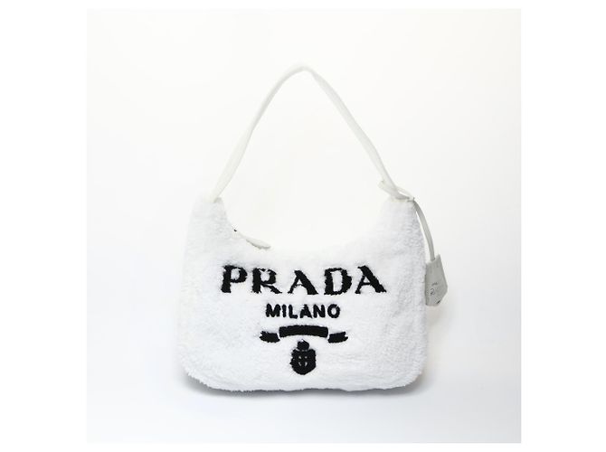 Borsa hobo SPUGNA Re-Edition 2000 di Prada Bianco - vista 2