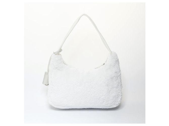 Borsa hobo SPUGNA Re-Edition 2000 di Prada Bianco - vista 3