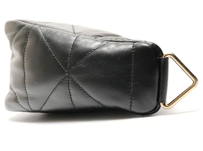 Bolsa de ombro em couro nappa acolchoado em triângulo Prada Preto - vista 4
