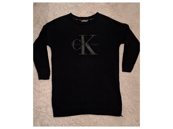Felpa Calvin Klein Jeans nera con zip laterale Nero - vista 2