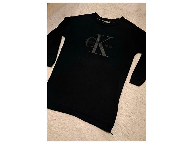 Felpa Calvin Klein Jeans nera con zip laterale Nero - vista 5
