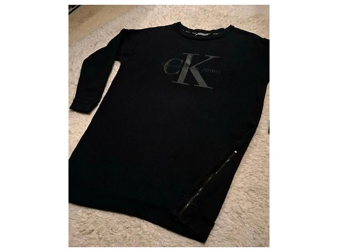 Felpa Calvin Klein Jeans nera con zip laterale Nero - vista 8