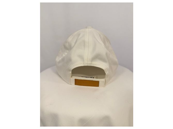 Longchamp Weiße bestickte Baumwollmütze - Ansicht 5