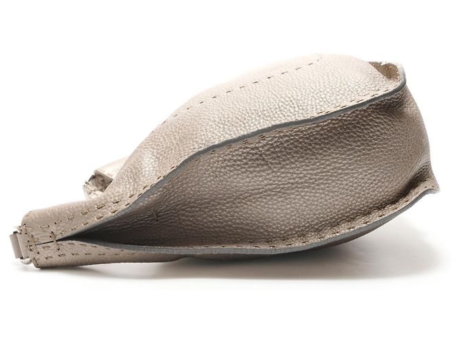 Borsa a Spalla Fendi Selleria Hobo Argento - vista 3