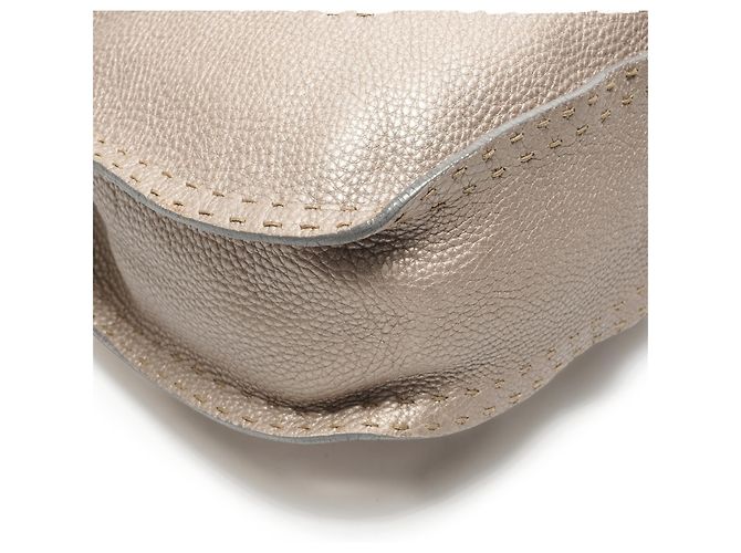 Borsa a Spalla Fendi Selleria Hobo Argento - vista 5