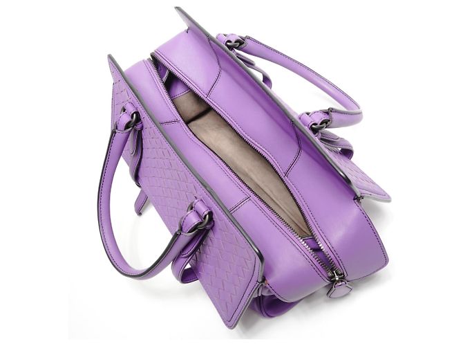 Borsa Bottega Veneta Intrecciato Monaco Porpora - vista 12