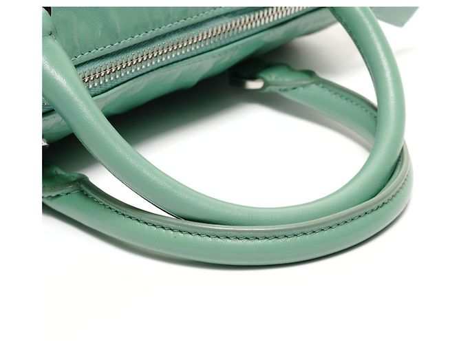 Prada Nappa Vintage Mini Boston Tasche Grün - Ansicht 12