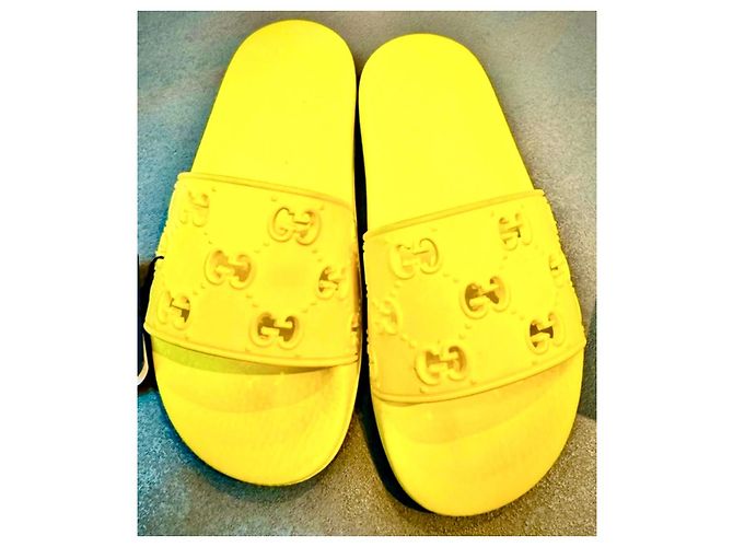 Sandali Gucci Slide Gialli 32 - 34 Giallo - vista 2