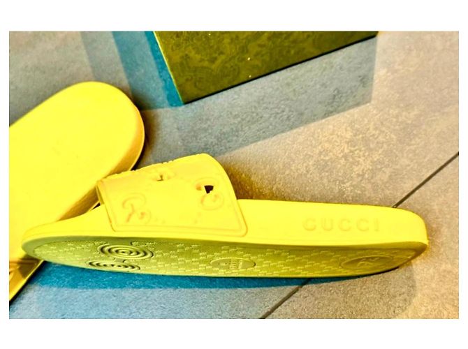 Sandali Gucci Slide Gialli 32 - 34 Giallo - vista 5