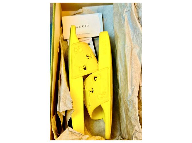 Sandali Gucci Slide Gialli 32 - 34 Giallo - vista 6