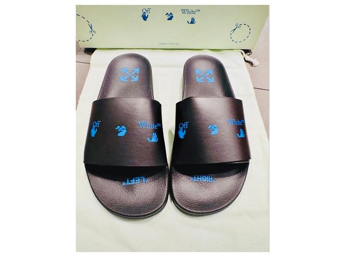 Off White Infradito "Diag" Off-White Nero - vista 3