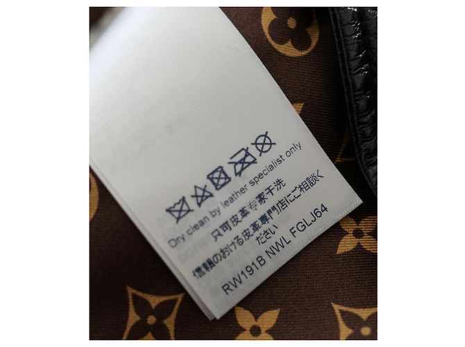 Giacca bomber in pelle foderata Monogram Louis Vuitton Nero - vista 10