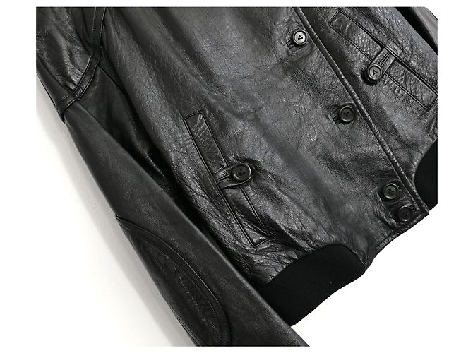 Giacca bomber in pelle foderata Monogram Louis Vuitton Nero - vista 2