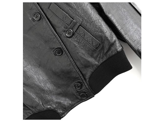Giacca bomber in pelle foderata Monogram Louis Vuitton Nero - vista 4