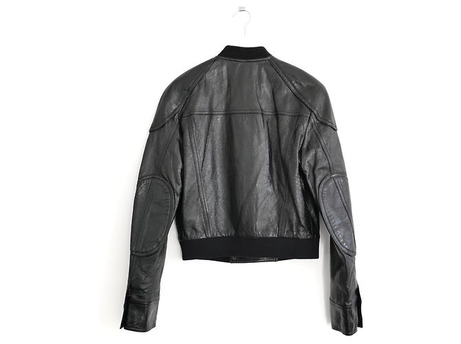 Giacca bomber in pelle foderata Monogram Louis Vuitton Nero - vista 6