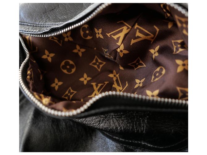 Giacca bomber in pelle foderata Monogram Louis Vuitton Nero - vista 9
