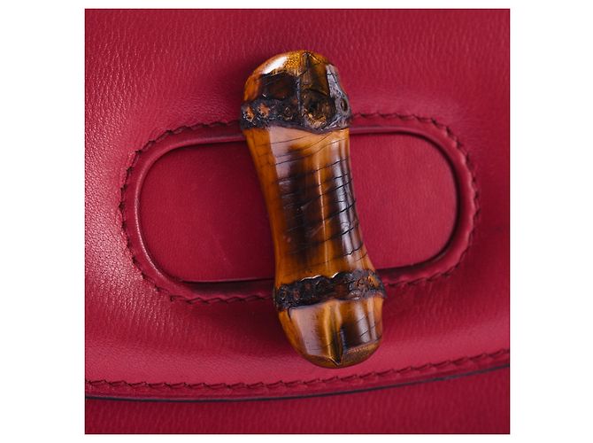 Borsa Gucci Bamboo 1947 Rosso - vista 4