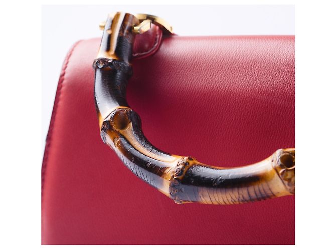 Borsa Gucci Bamboo 1947 Rosso - vista 5