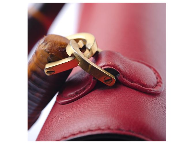 Borsa Gucci Bamboo 1947 Rosso - vista 6