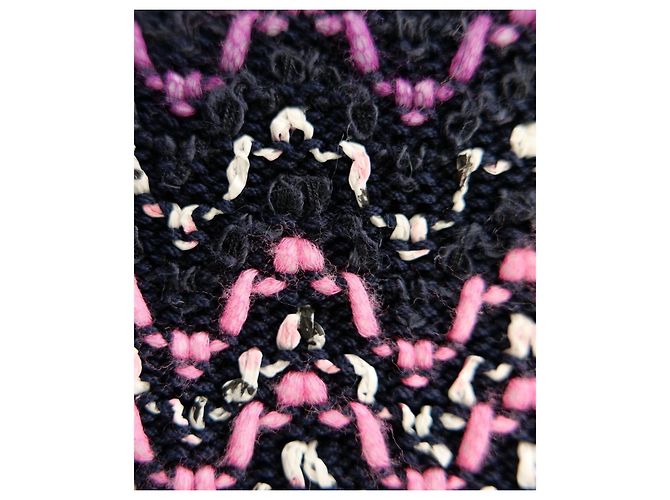 Chanel Spring 2021 Navy & Pink Knit Jacket Navy blue - view 5