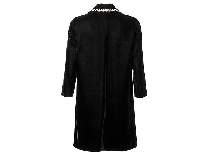 Abrigo Negro Miu Miu de Terciopelo - vista 2