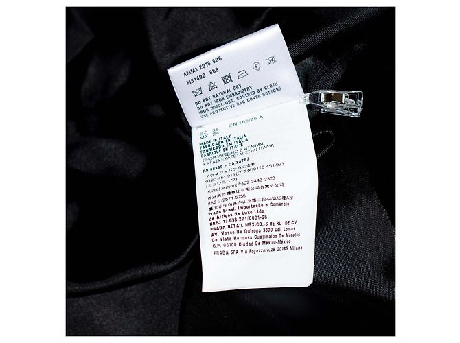 Abrigo Negro Miu Miu de Terciopelo - vista 6