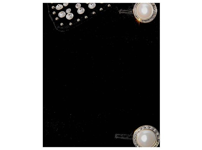 Abrigo Negro Miu Miu de Terciopelo - vista 8