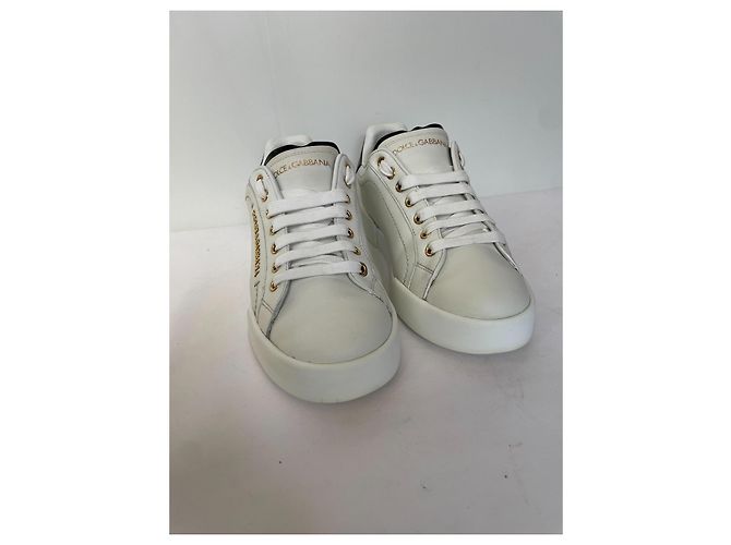 Dolce & Gabbana Portofino Leder Sneaker weiß - Ansicht 3