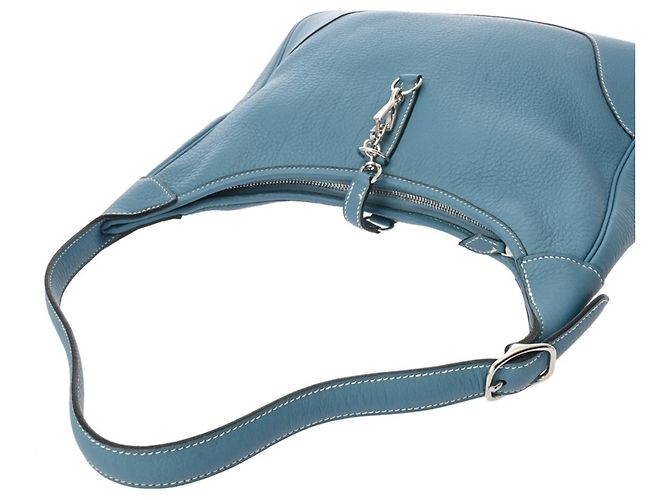 Borsa a Spalla Hermès Trim 31 Blu Jean - vista 4