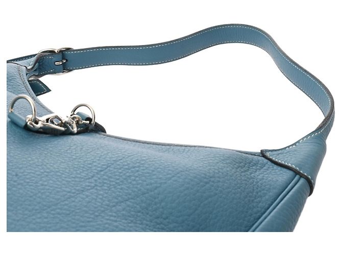 Borsa a Spalla Hermès Trim 31 Blu Jean - vista 5