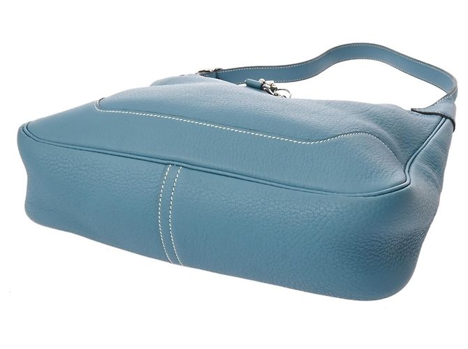 Borsa a Spalla Hermès Trim 31 Blu Jean - vista 6