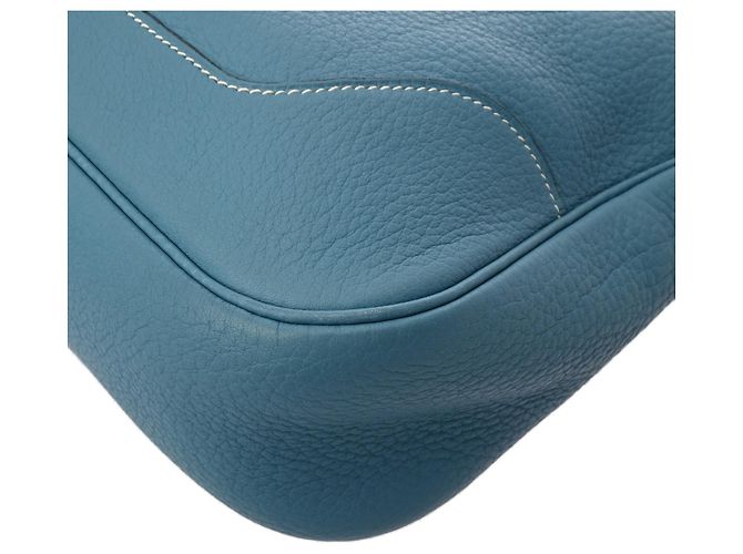 Borsa a Spalla Hermès Trim 31 Blu Jean - vista 8