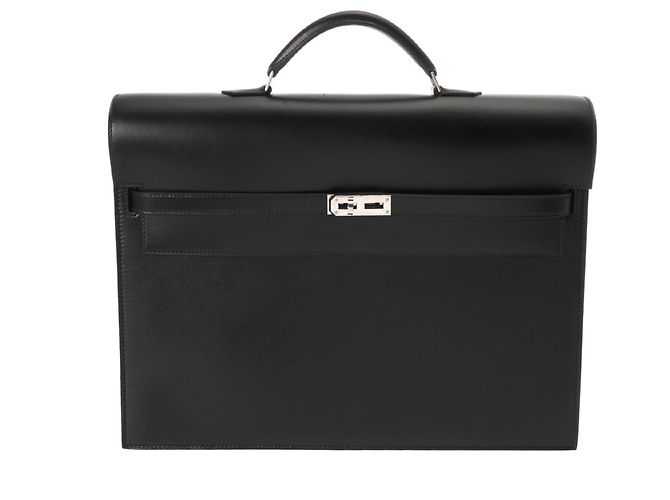 Hermès Borsa da lavoro Hermes Kelly Depeche 38 Nera Nero - vista 2
