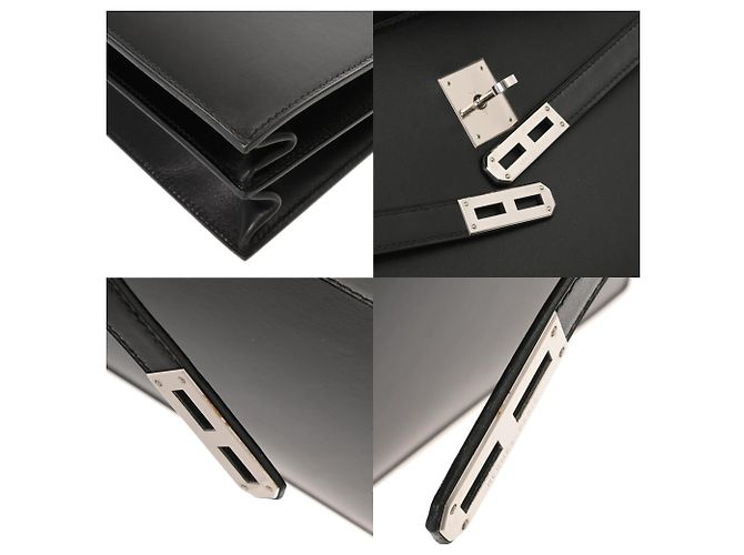 Hermès Borsa da lavoro Hermes Kelly Depeche 38 Nera Nero - vista 7