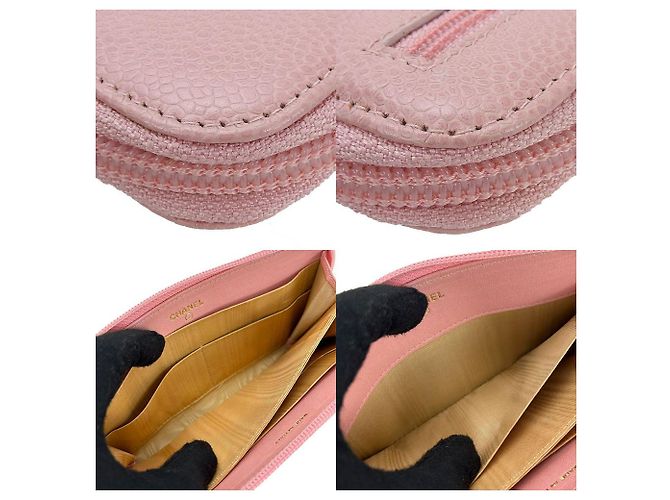 Timeless Cartera Larga Chanel de Cuero Caviar Rosa - vista 7