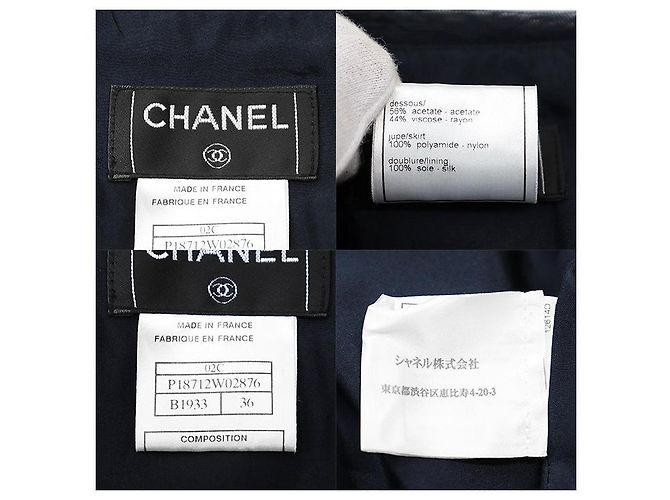 Timeless Falda de malla Chanel 02C P18712 Azul Azul marino - vista 7