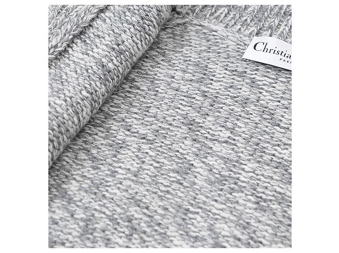 Cardigan in misto lana e cashmere Christian Dior Marrone Bianco - vista 14