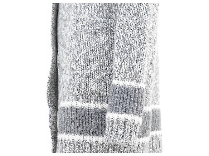 Cardigan in misto lana e cashmere Christian Dior Marrone Bianco - vista 5