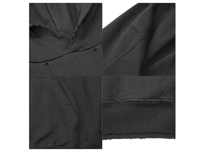 Everyday Sudadera de algodón Crush Destroyed de Balenciaga Negro - vista 4