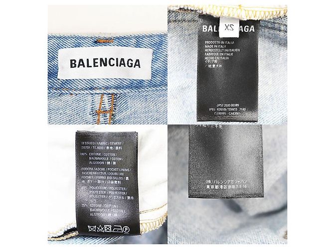 Everyday Pantalones de algodón denim con estampado botánico Balenciaga Azul - vista 10