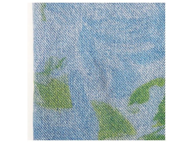 Everyday Pantalones de algodón denim con estampado botánico Balenciaga Azul - vista 13