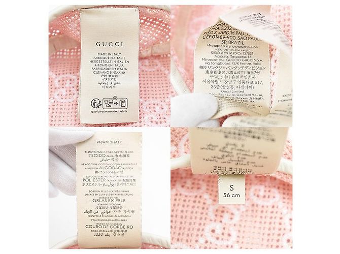 Berretto in misto cotone con ricamo GG Monogram di Gucci Rosa Crudo - vista 10