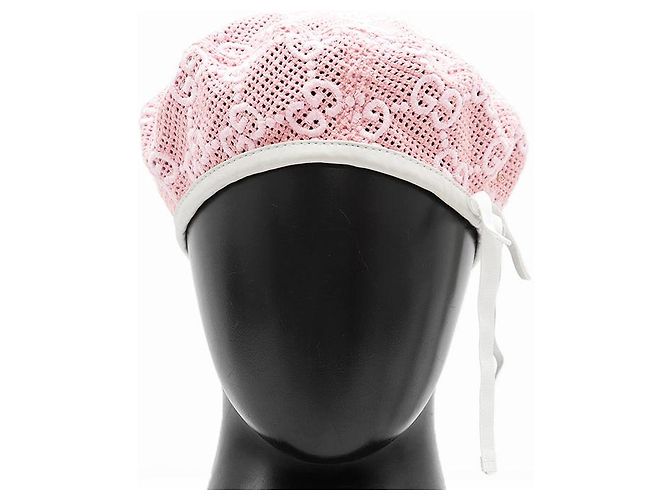 Berretto in misto cotone con ricamo GG Monogram di Gucci Rosa Crudo - vista 5