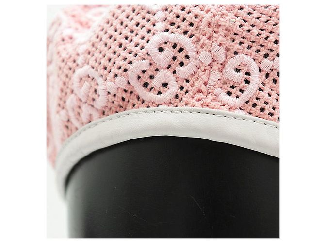 Berretto in misto cotone con ricamo GG Monogram di Gucci Rosa Crudo - vista 6
