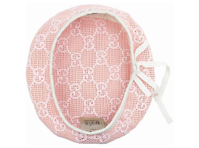 Berretto in misto cotone con ricamo GG Monogram di Gucci Rosa Crudo - vista 8