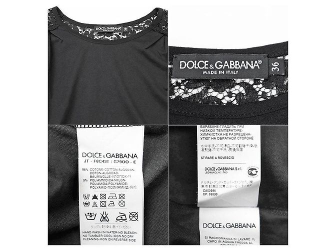 Dolce & Gabbana Top de Algodón Nylon Dolce&Gabbana Negro - vista 10