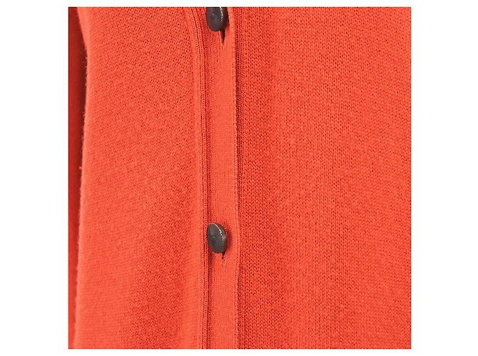 Cárdigan largo de cachemira 100% Hermès Roja Naranja - vista 11