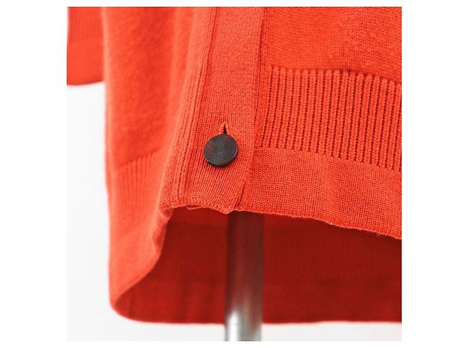 Cárdigan largo de cachemira 100% Hermès Roja Naranja - vista 12