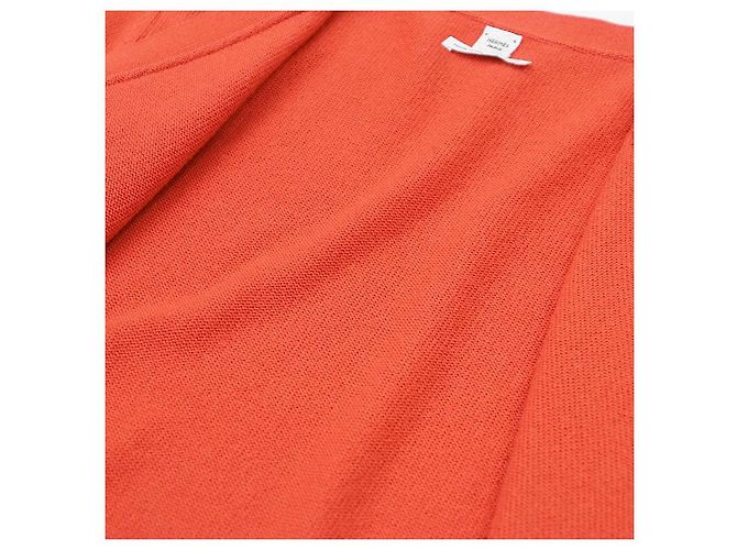 Cárdigan largo de cachemira 100% Hermès Roja Naranja - vista 15