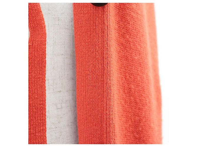 Cárdigan largo de cachemira 100% Hermès Roja Naranja - vista 4
